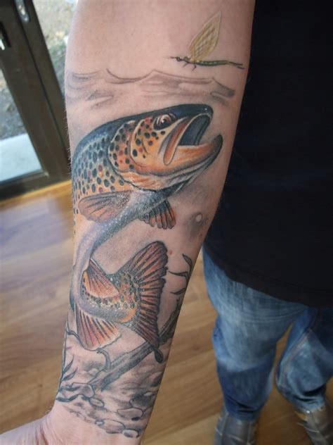 trout tattoo|trout tattoos for fishing.